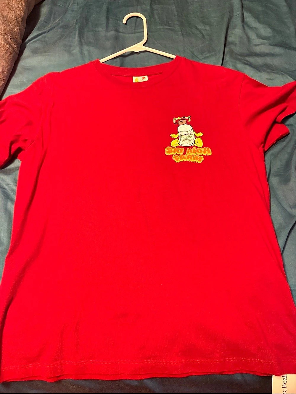 Sky High Karma Graphic Short Sleeve Tee in Red